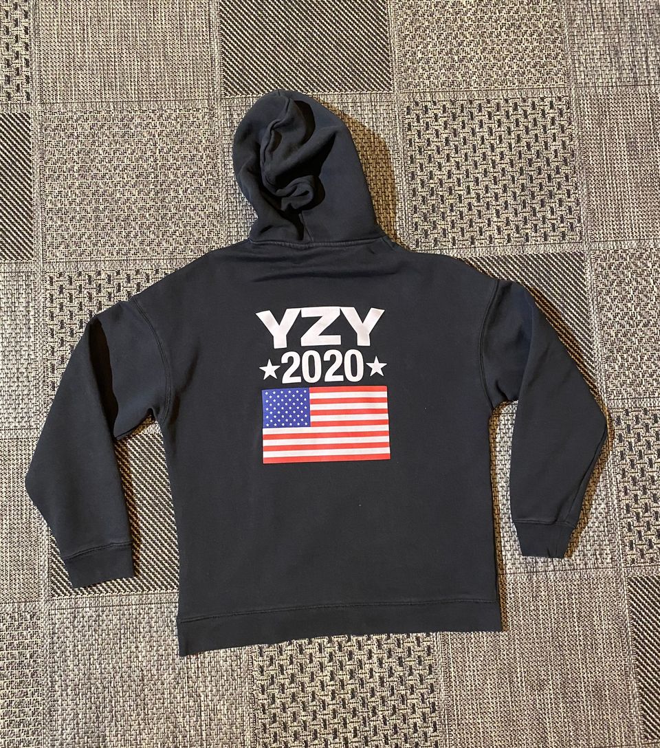 KREEM mens M YZY 2020 80%cotton hoodie black