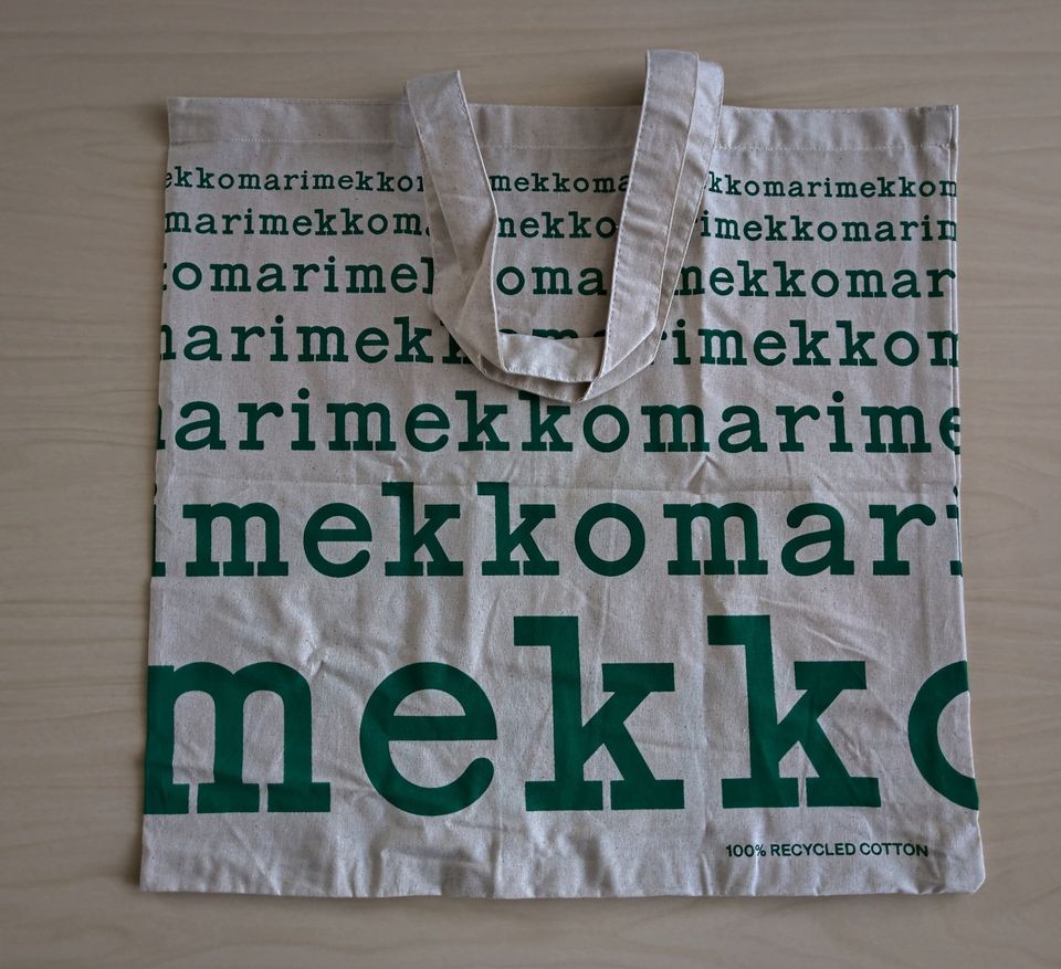 Marimekko logokassi vihreä uusi