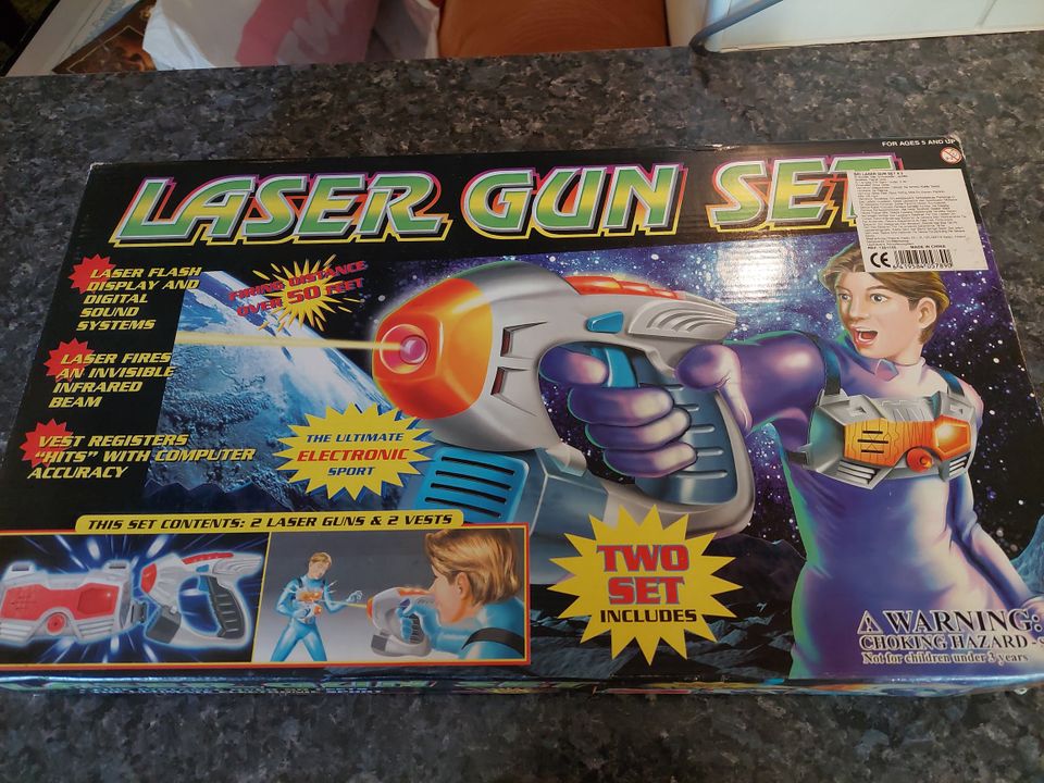 Laser ase setti vintage lelu