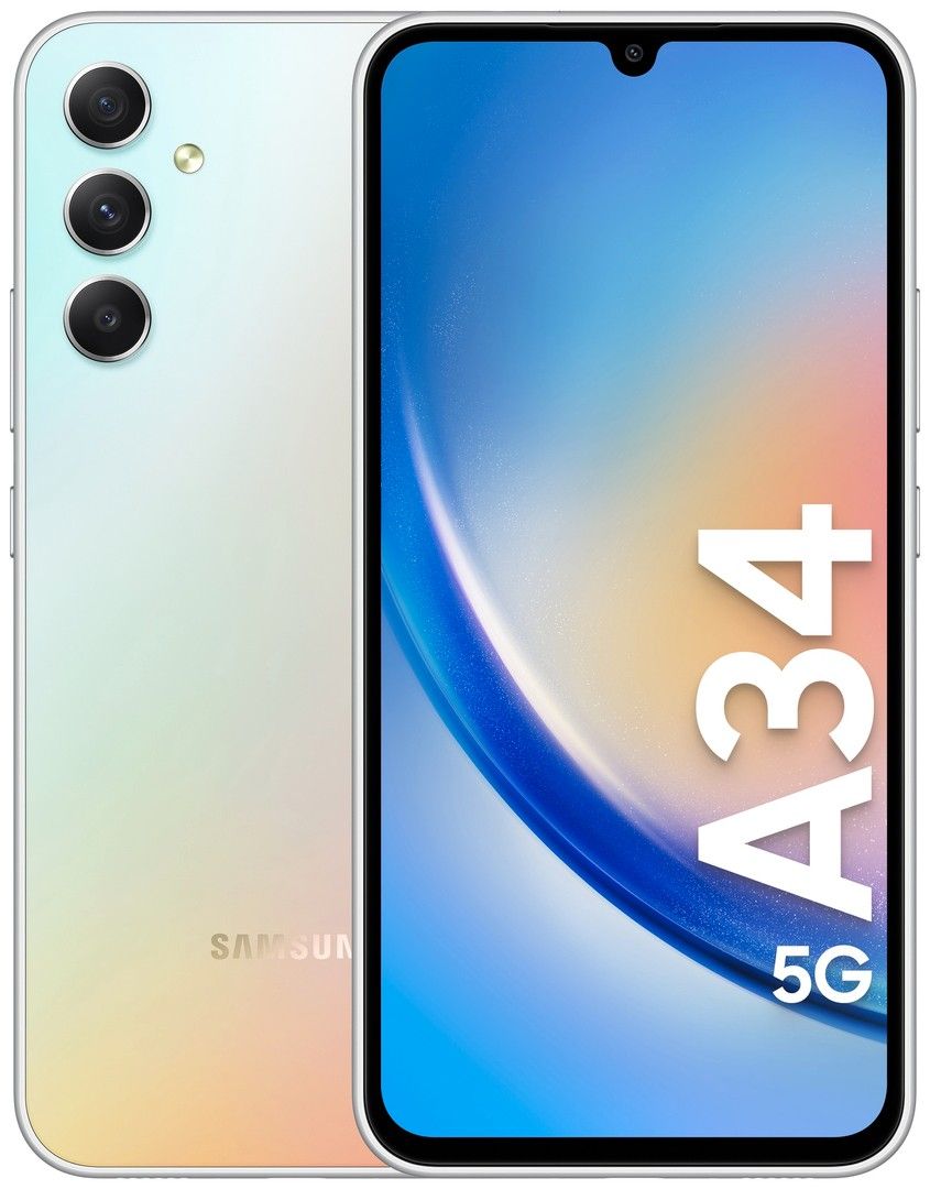 Samsung Galaxy A34 5G älypuhelin 6/128 GB (hopea)