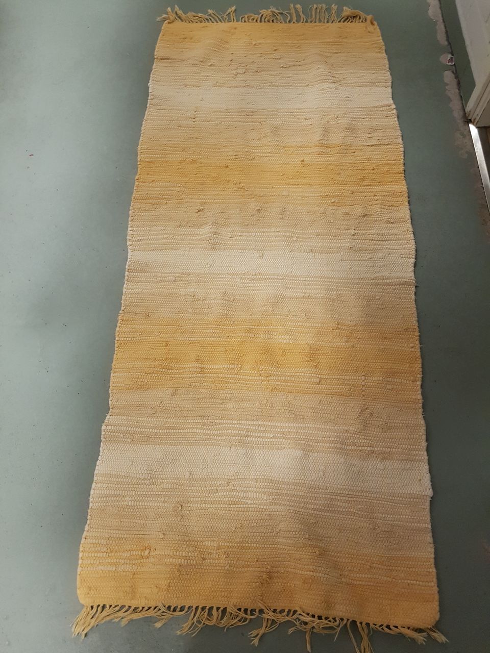 Räsymatto - carpet, rug 80x180cm keltainen