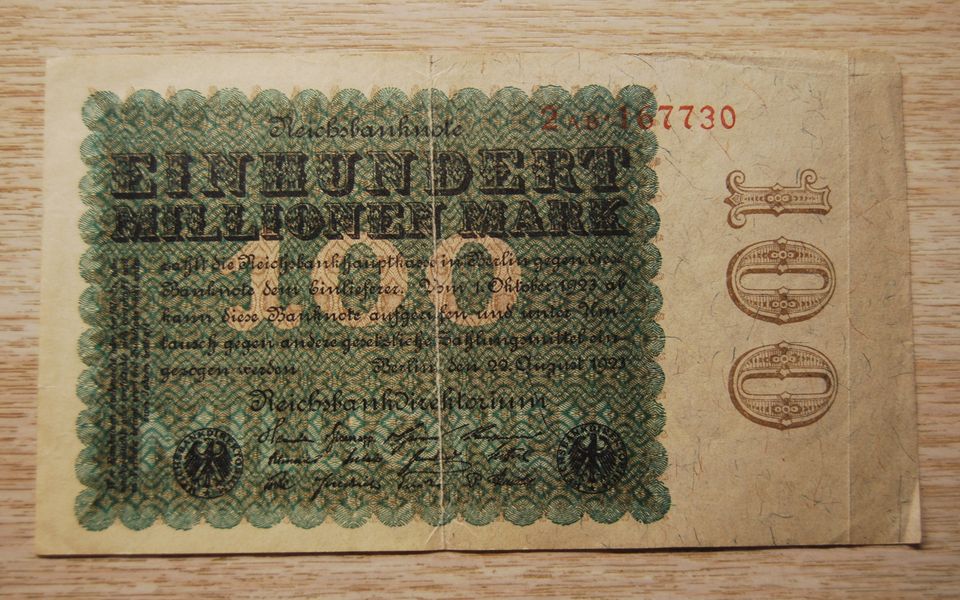 Germany, 100 Millionen Mark, 1923