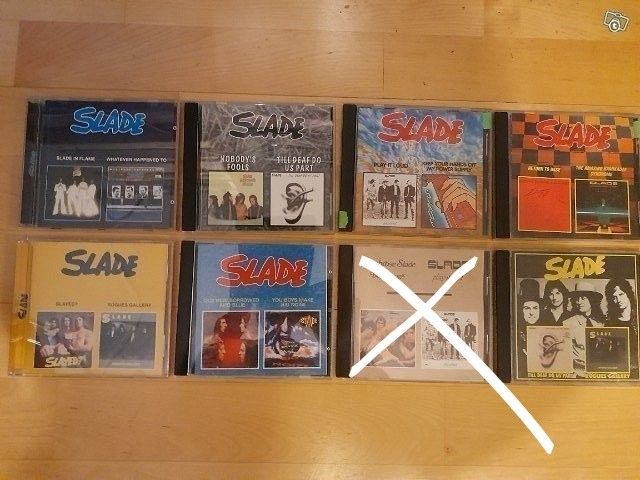 Slade CD 2on1  Takuu .Yksi levy ( 2 albumia ) maksa 12€. Postikulut : 8e