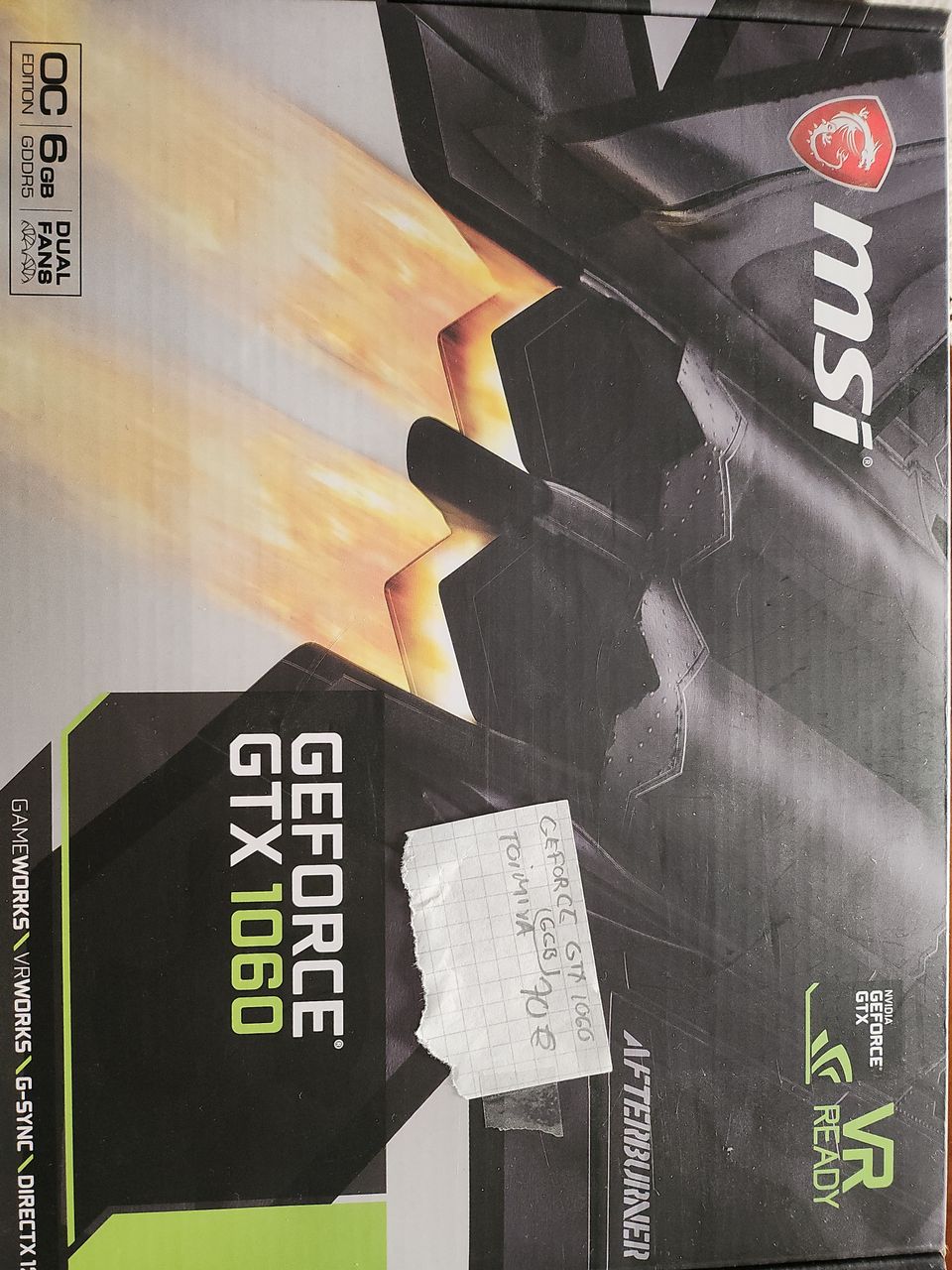 Geforce GTX 1060 6 GB
