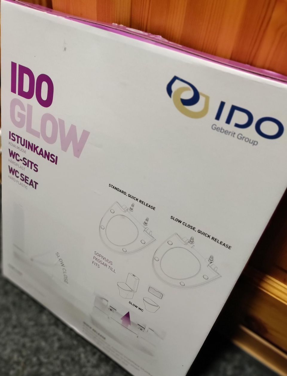 Uusi WC-istuinkansi IDO Glow 91571 kova valkoinen