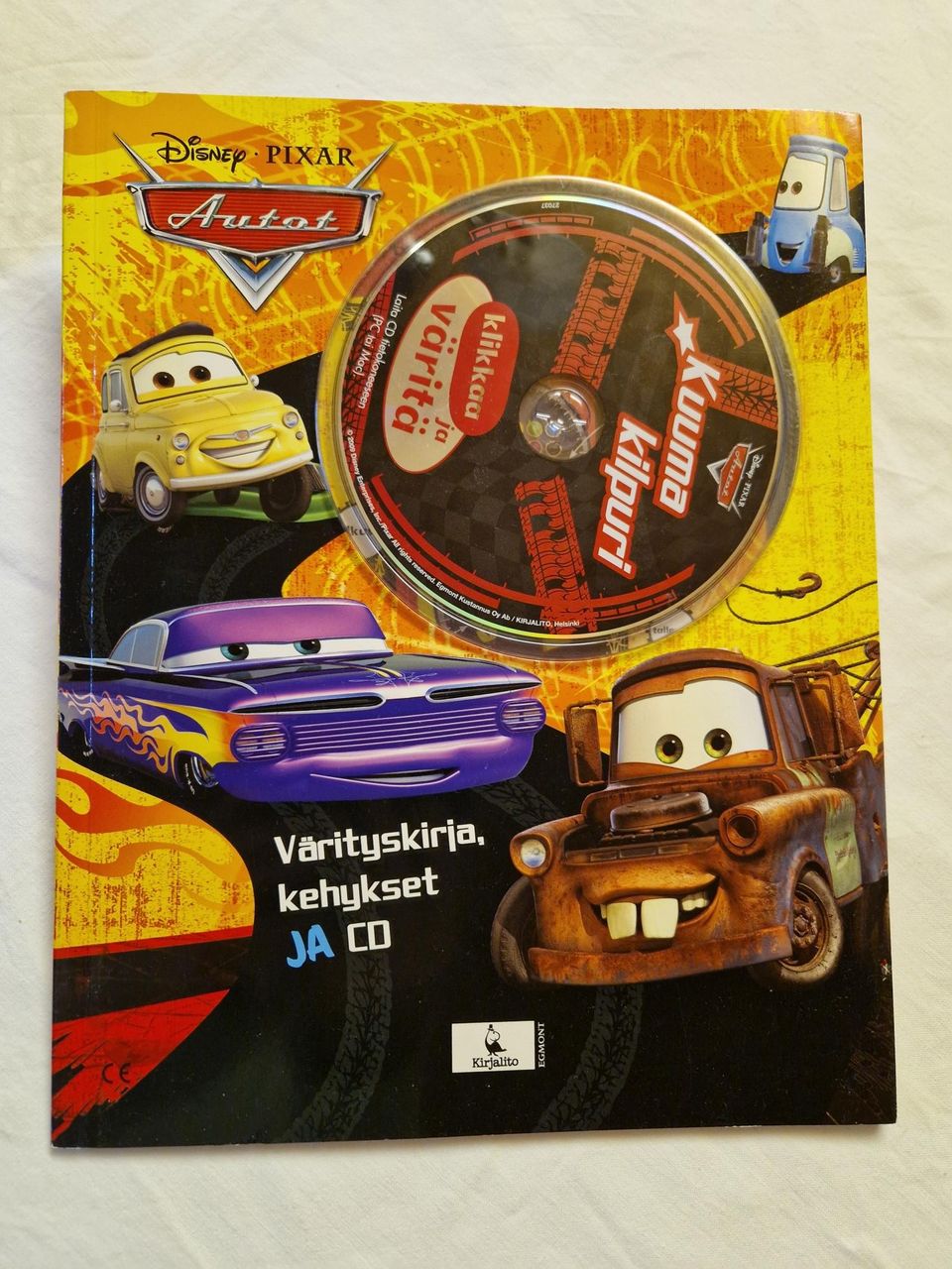 Cars värityskirja, kehykset ja cd