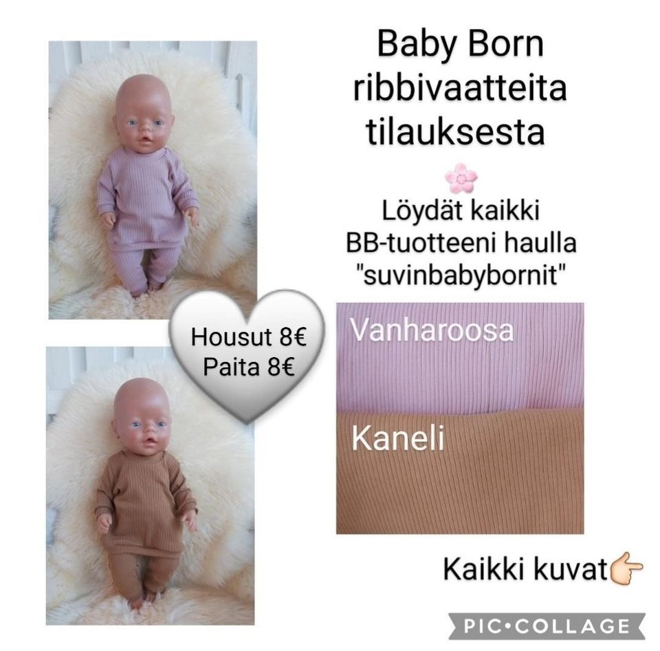 BB ribbivaatteita tilauksesta 8e/kpl