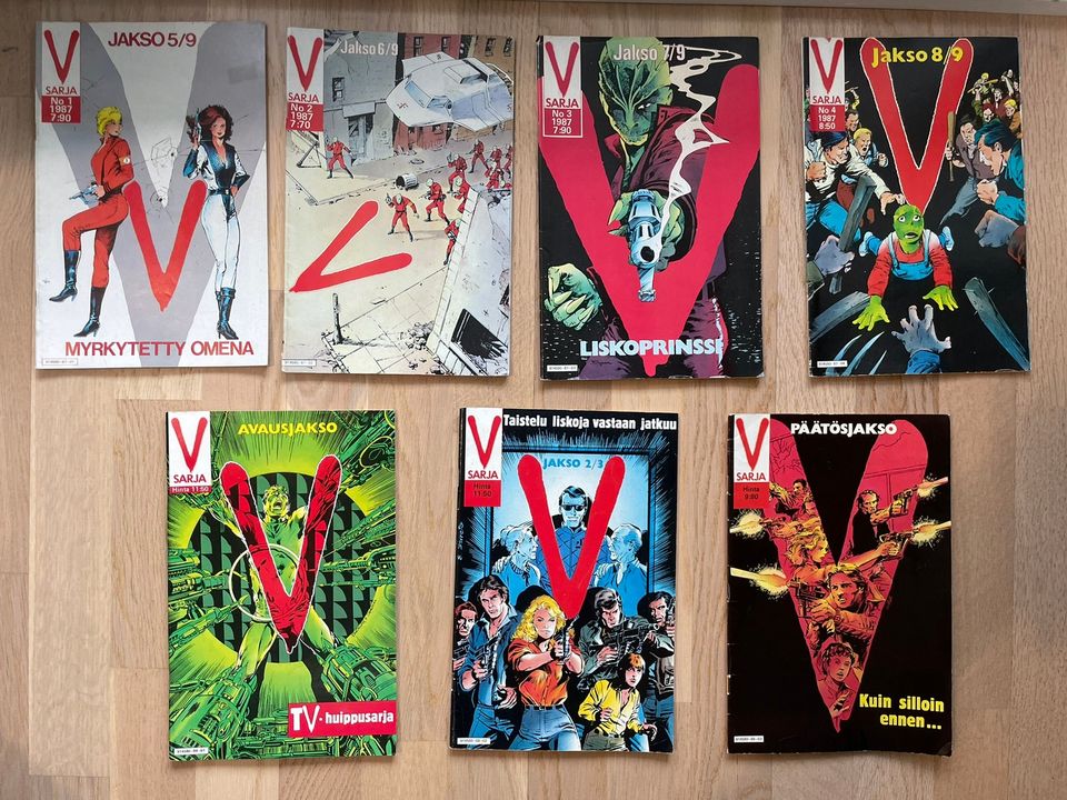V-sarjakuva lehtiä