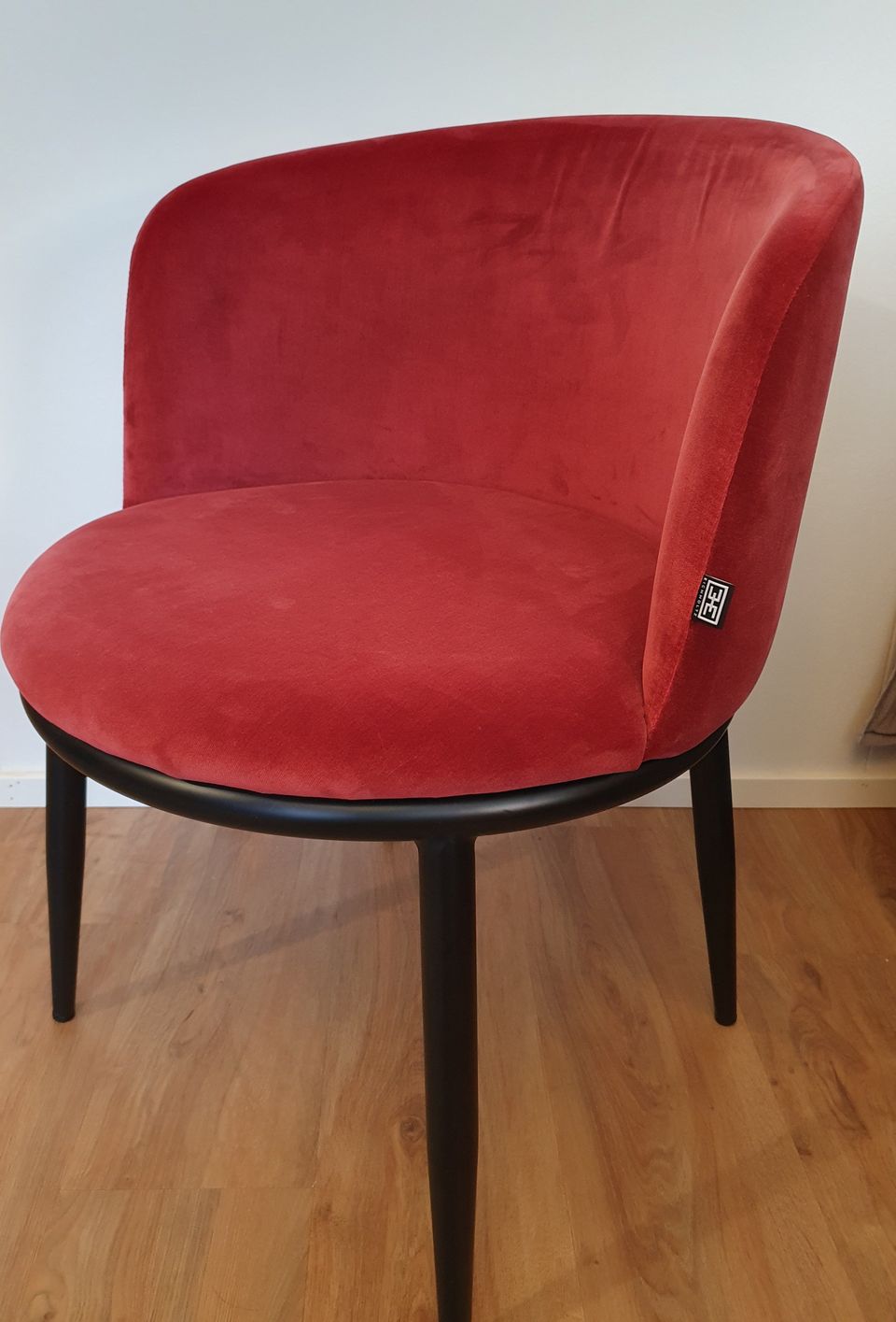 Uusi Filmore Eichholtz pyöreä punainen tuoli