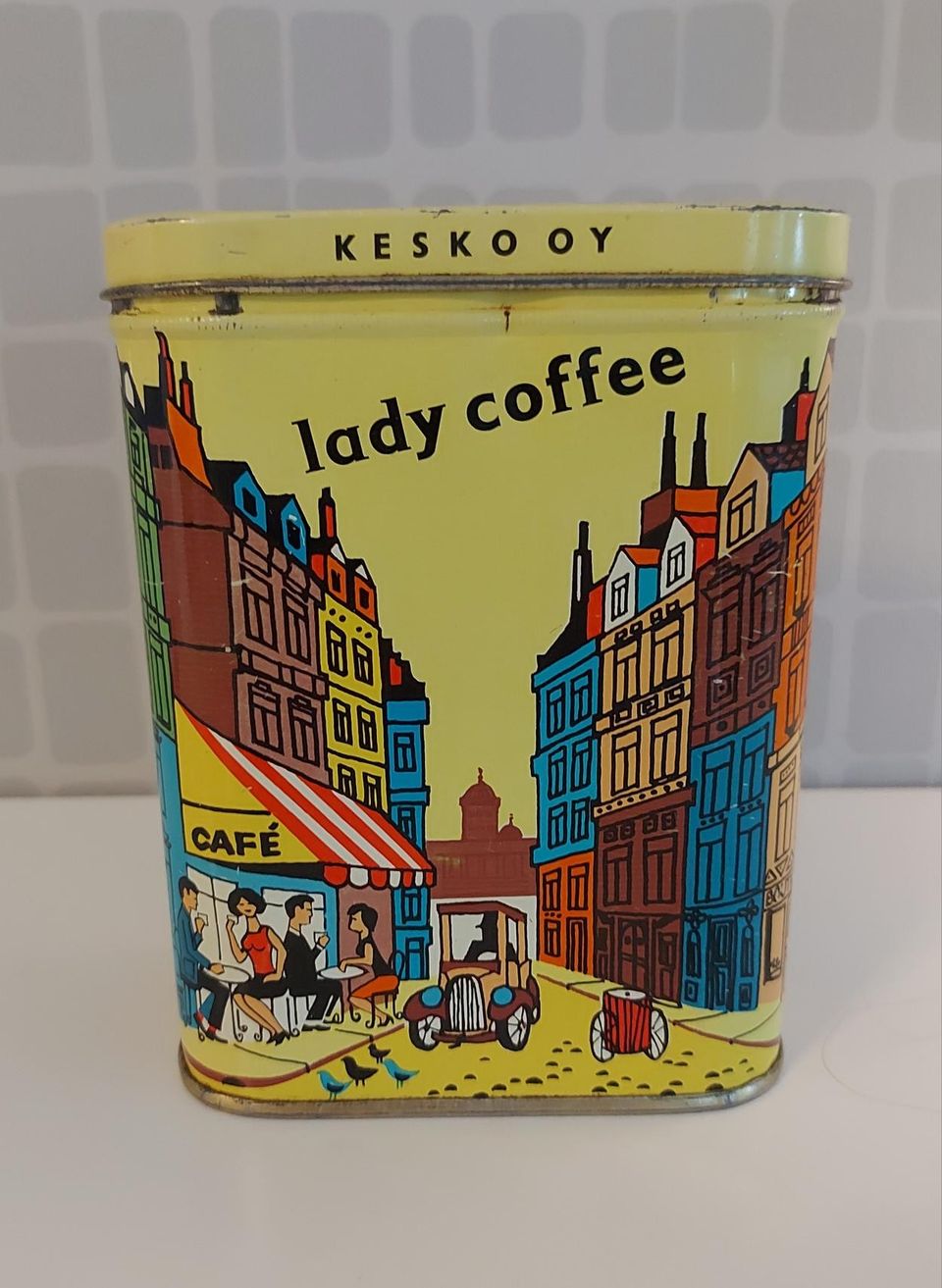 Kesko Oy lady coffee peltipurkki