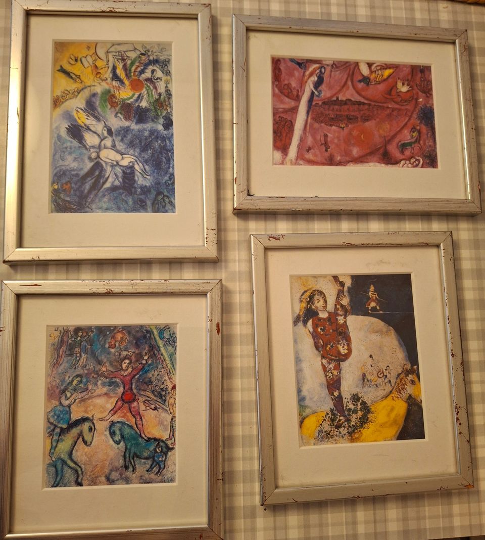 Chagall kehystetyt korttitaulut 4 kpl