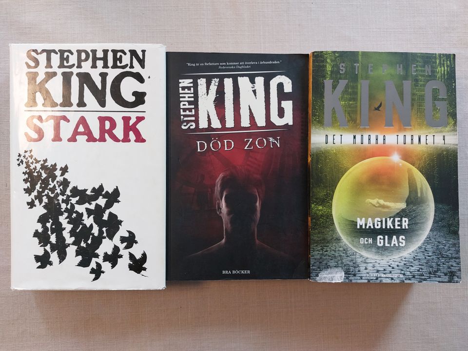 Stephen King på svenska, tre böcker