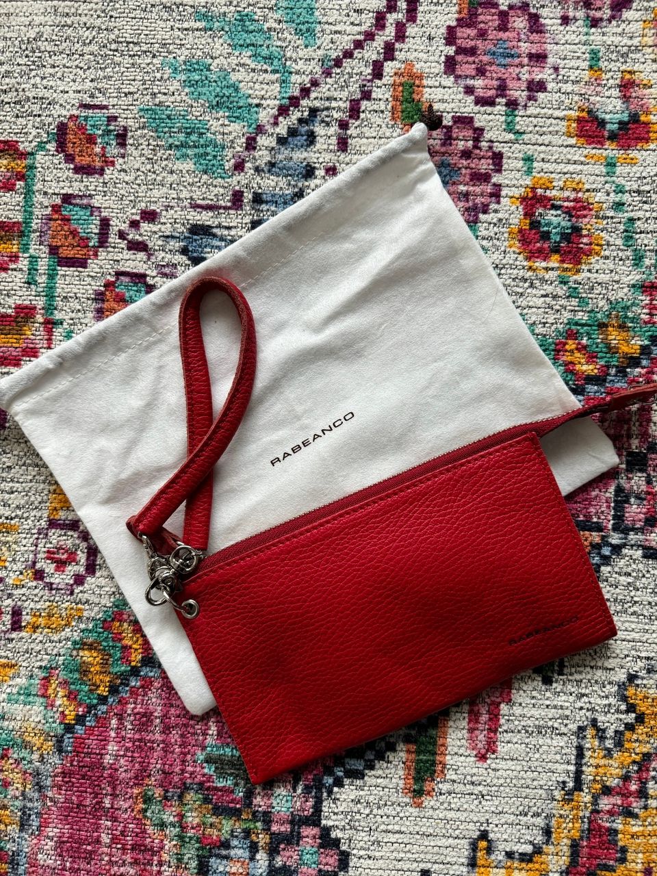 Rabeanco red small bag wristlet