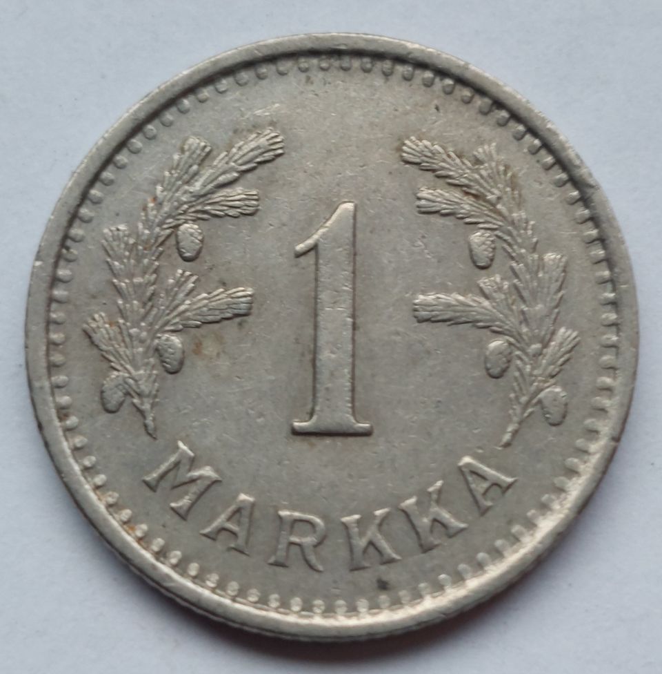 1 markka kolikko 1937