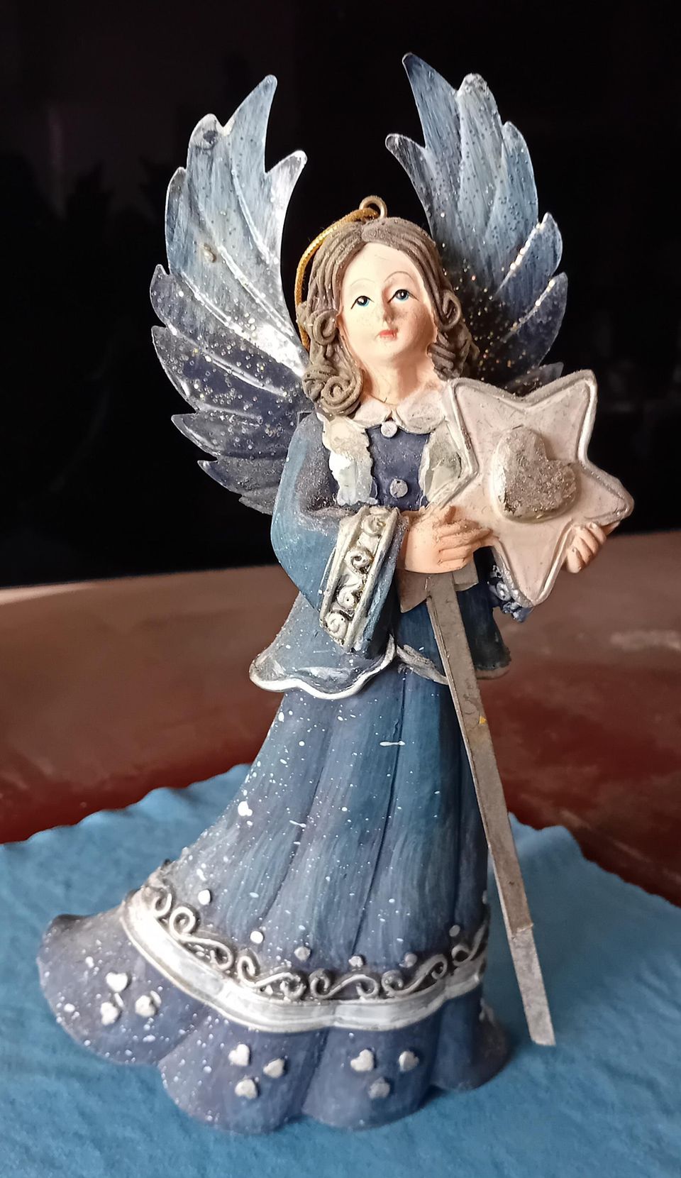 Enkelit sinisävyiset  Kurt Adler Midnight Angels Ornaments retro