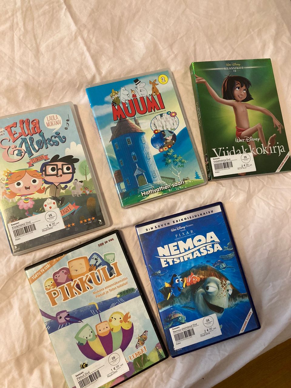 Lasten elokuvia/lasten animaatioita DVD