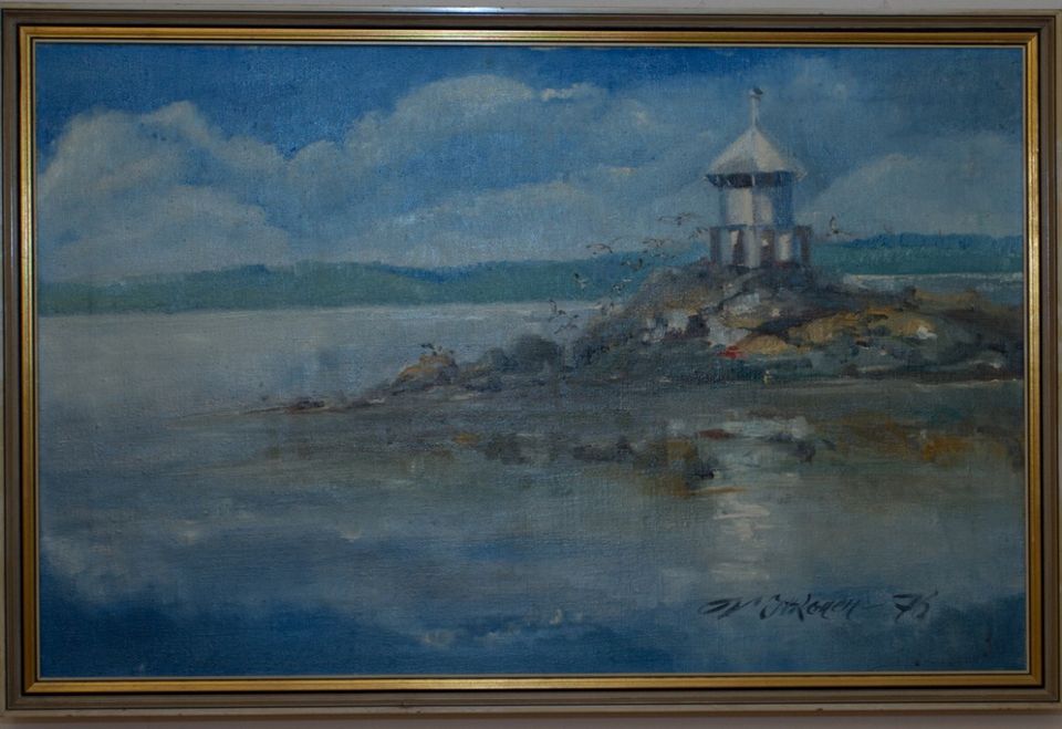 "Majakka", V. Itkonen 1976, öljyvärimaalaus, 75 x 49,5 cm