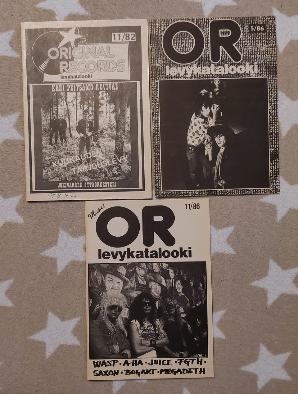 Original Records levykatalookeja v. 1982, 1986