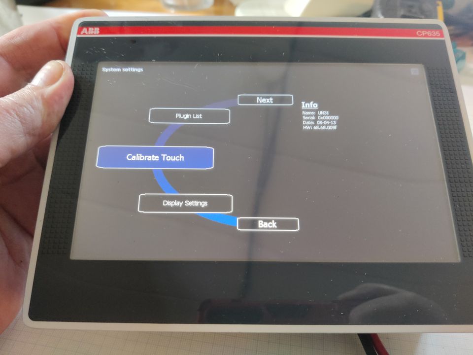 ABB CP635 Control Panel 7" TFT touch screen