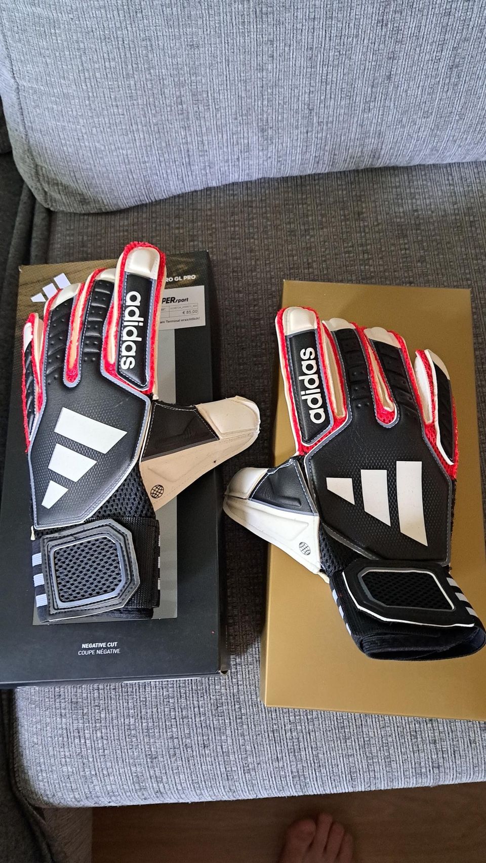 Adidas Tiro GL Pro maalivahdin hanskat, koko 9