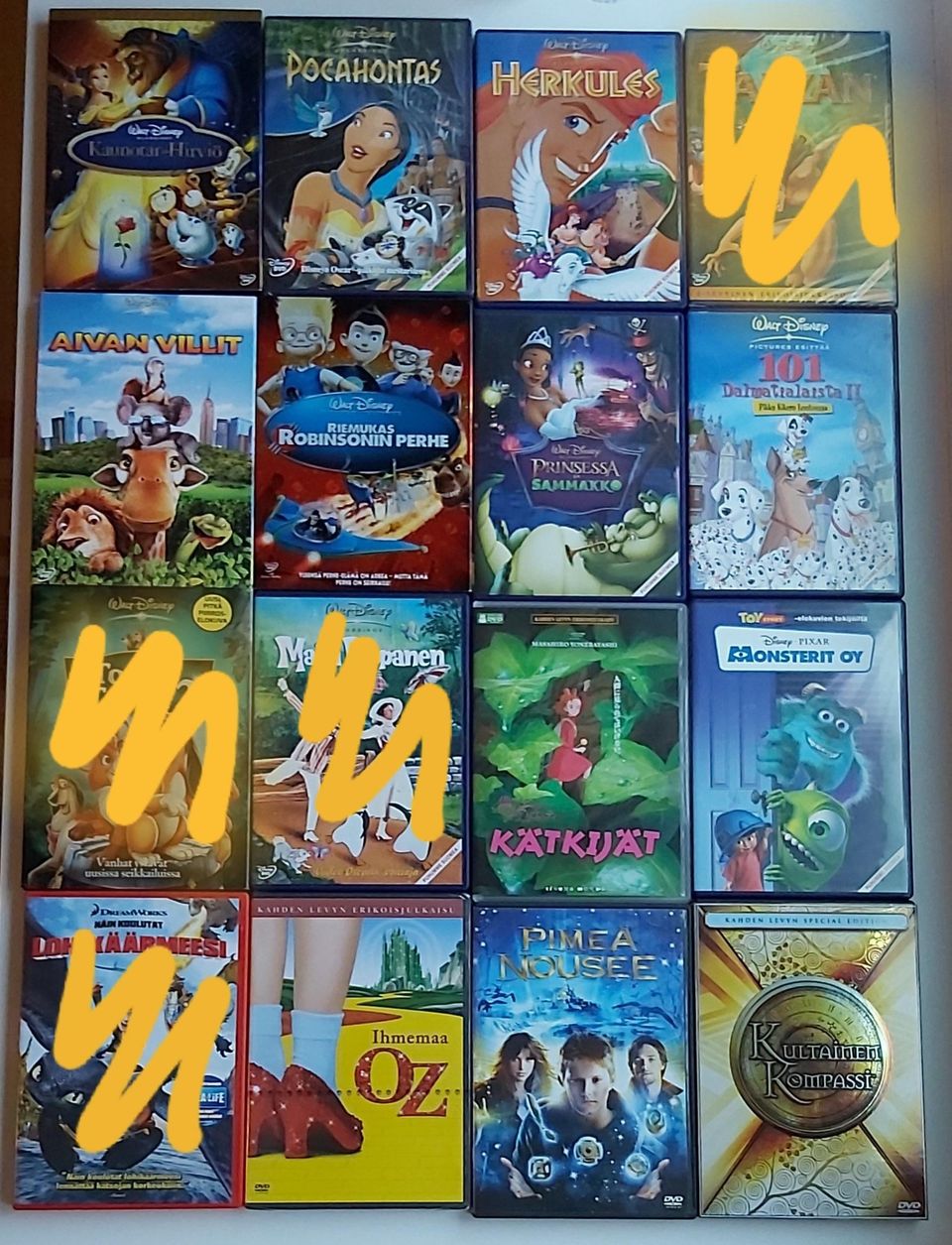 Lasten DVD elokuva Disney ym. 4e kpl