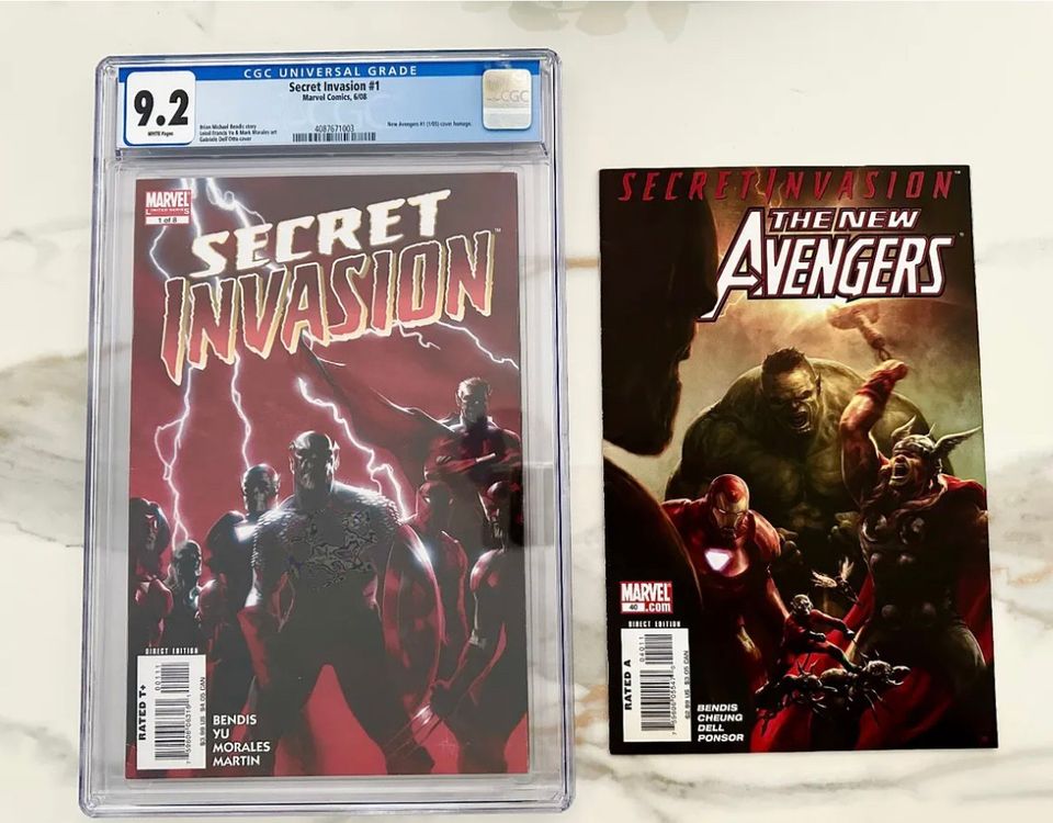 Secret Invasion #1 CGC 9.2 + New Avengers #40