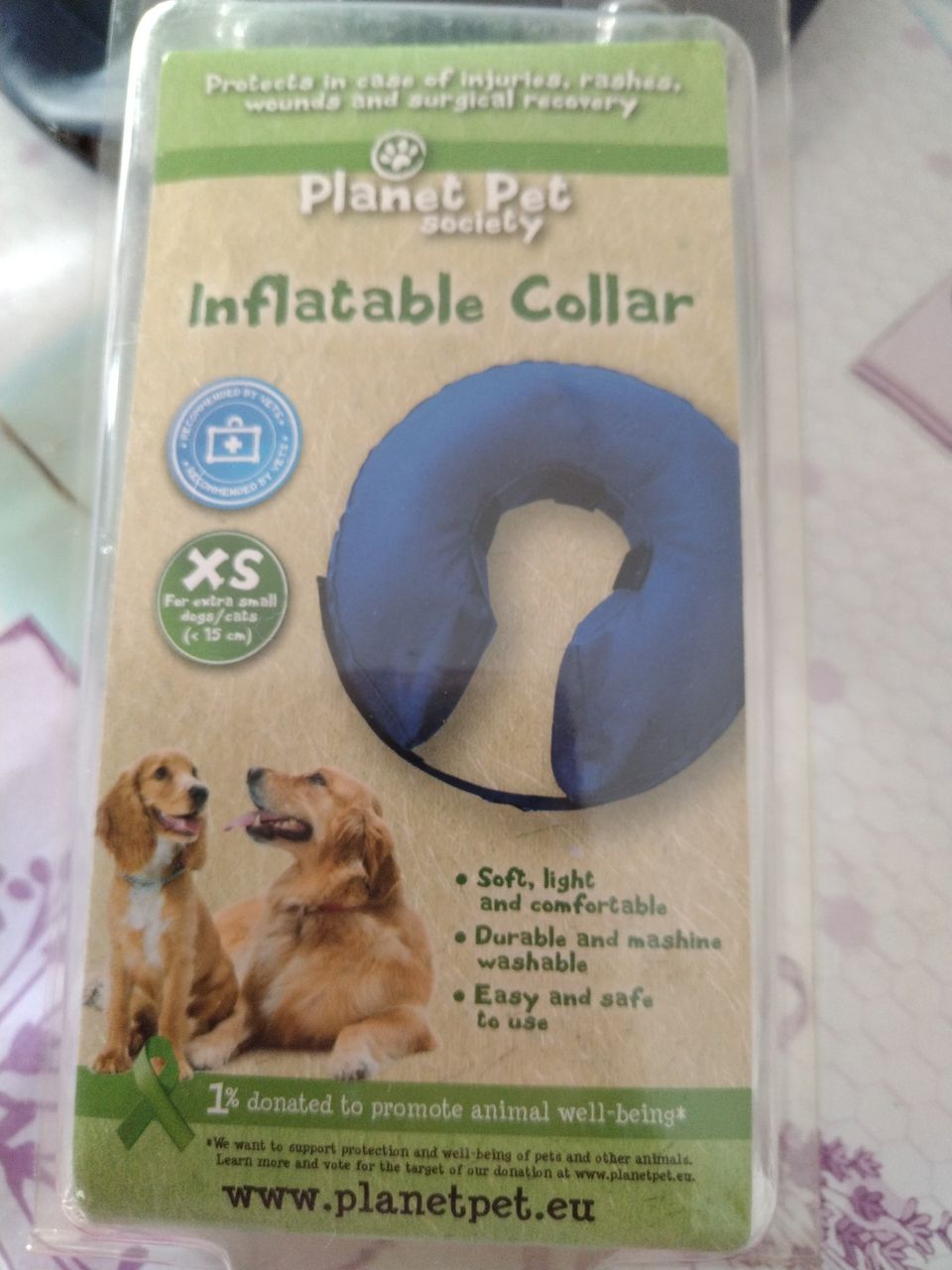 Koira tai kissa pehmeä Kauluri Xs  inflatable collar
