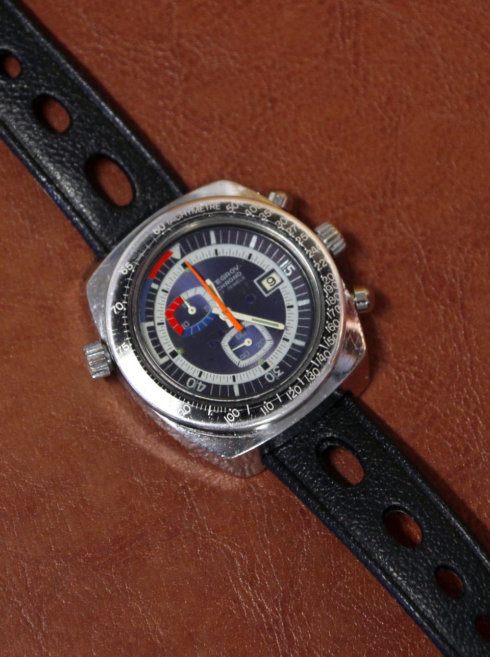 Vintage Tegrov chronograph rannekello 1970 luku