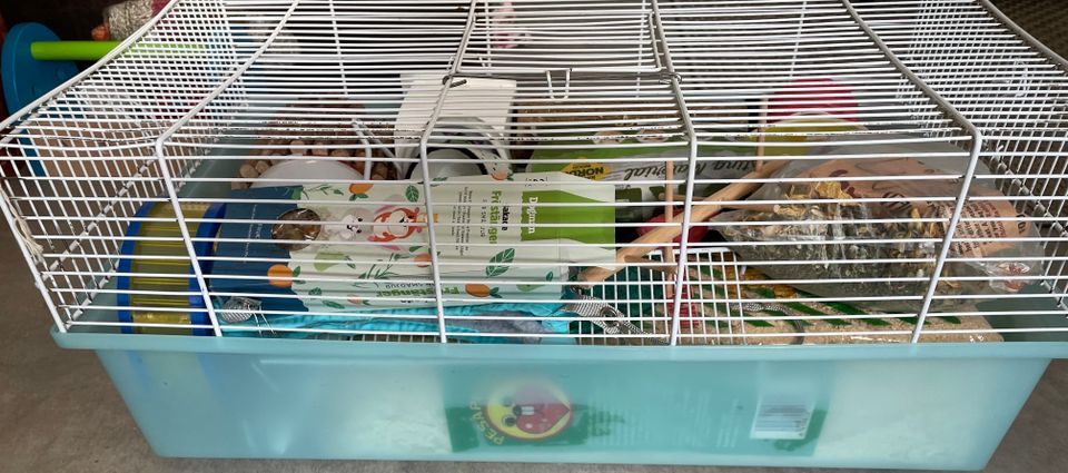 Hamsterin häkki + tavarat