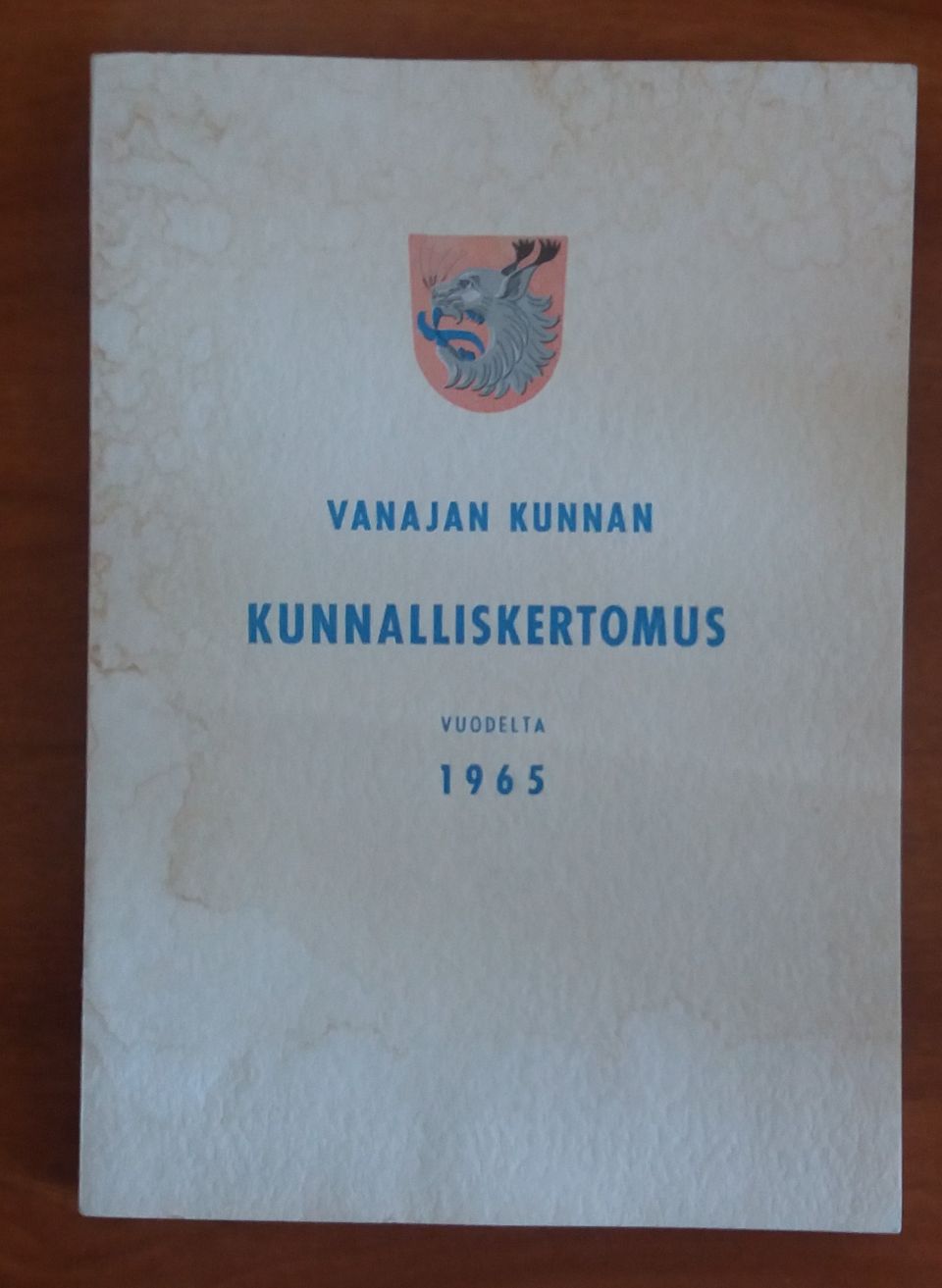 Vanajan kunnan kunnalliskertomus vuodelta 1965