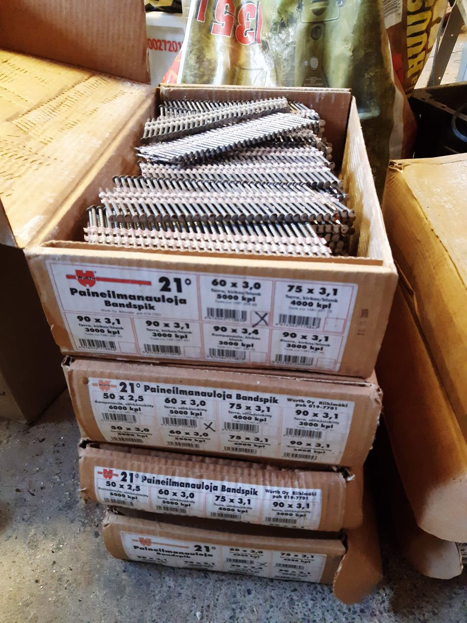 Würth konenaulat 60 x 3.1 mm 21° vinolipas 20 000 kpl