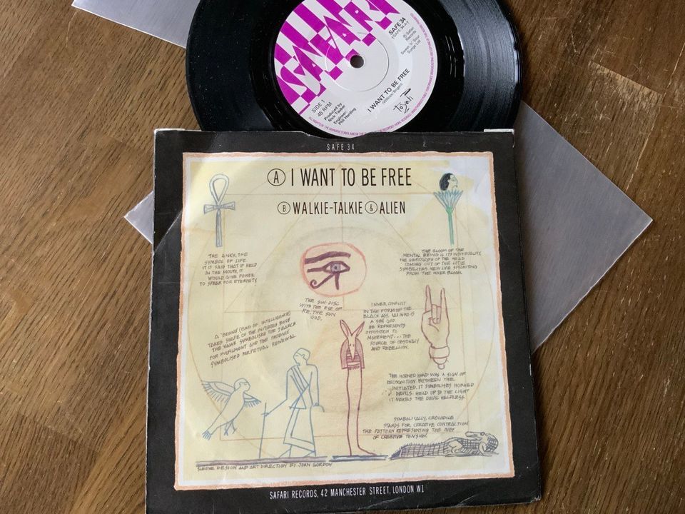 Toyah – I Want To Be Free 7"