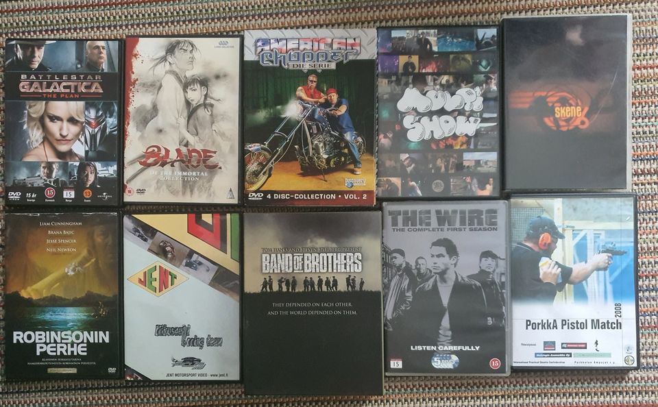 DVD elokuvia sarjoja