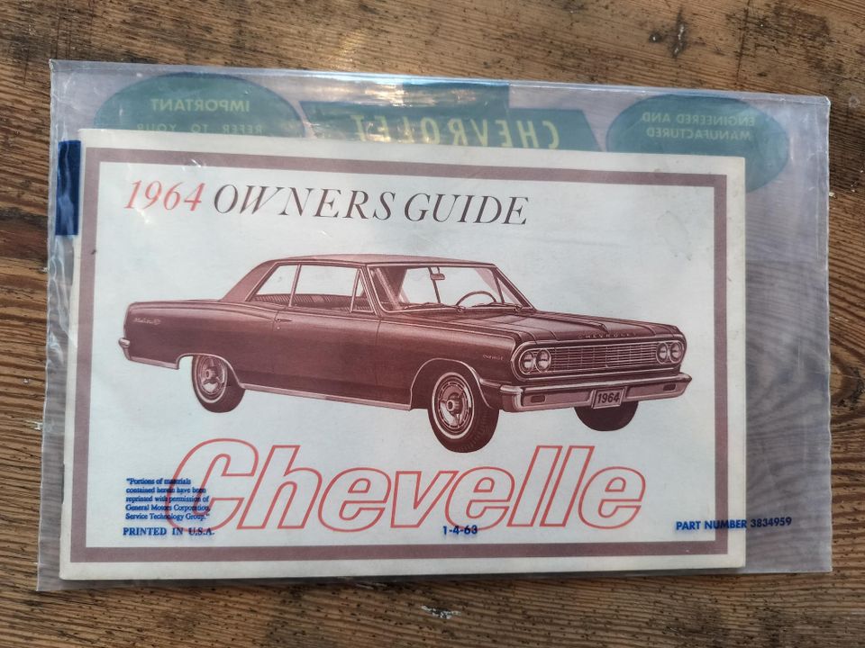 Chevrolet Chevelle 1964 owners guide