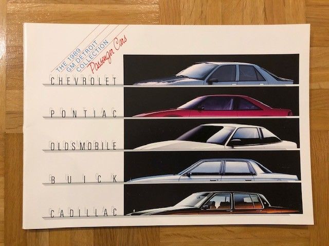Esite GM henkilöautomallisto 1989: Chevrolet Buick Pontiac Cadillac Oldsmobile