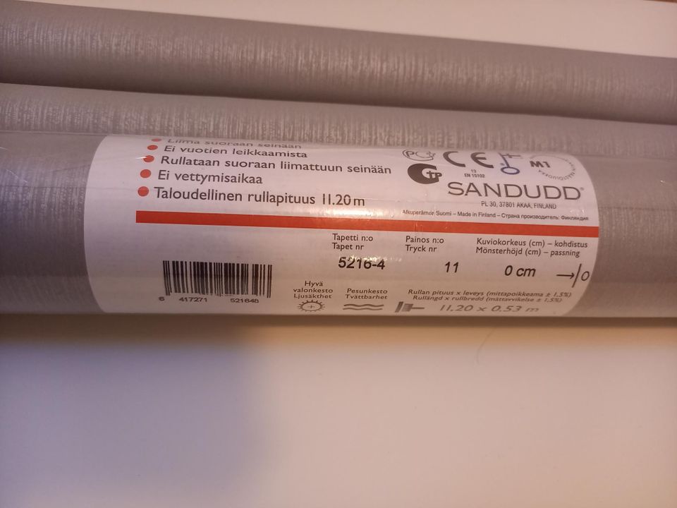 Harmaa tapetti Sandudd 5216-4