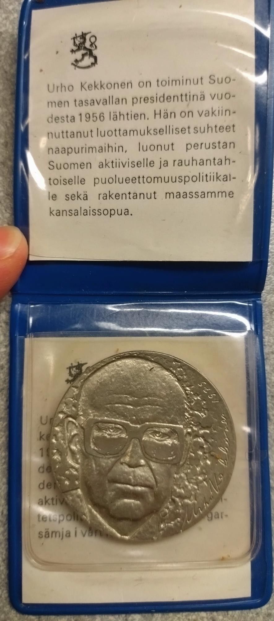 Urho Kekkonen hopeinen 10 mk 1975