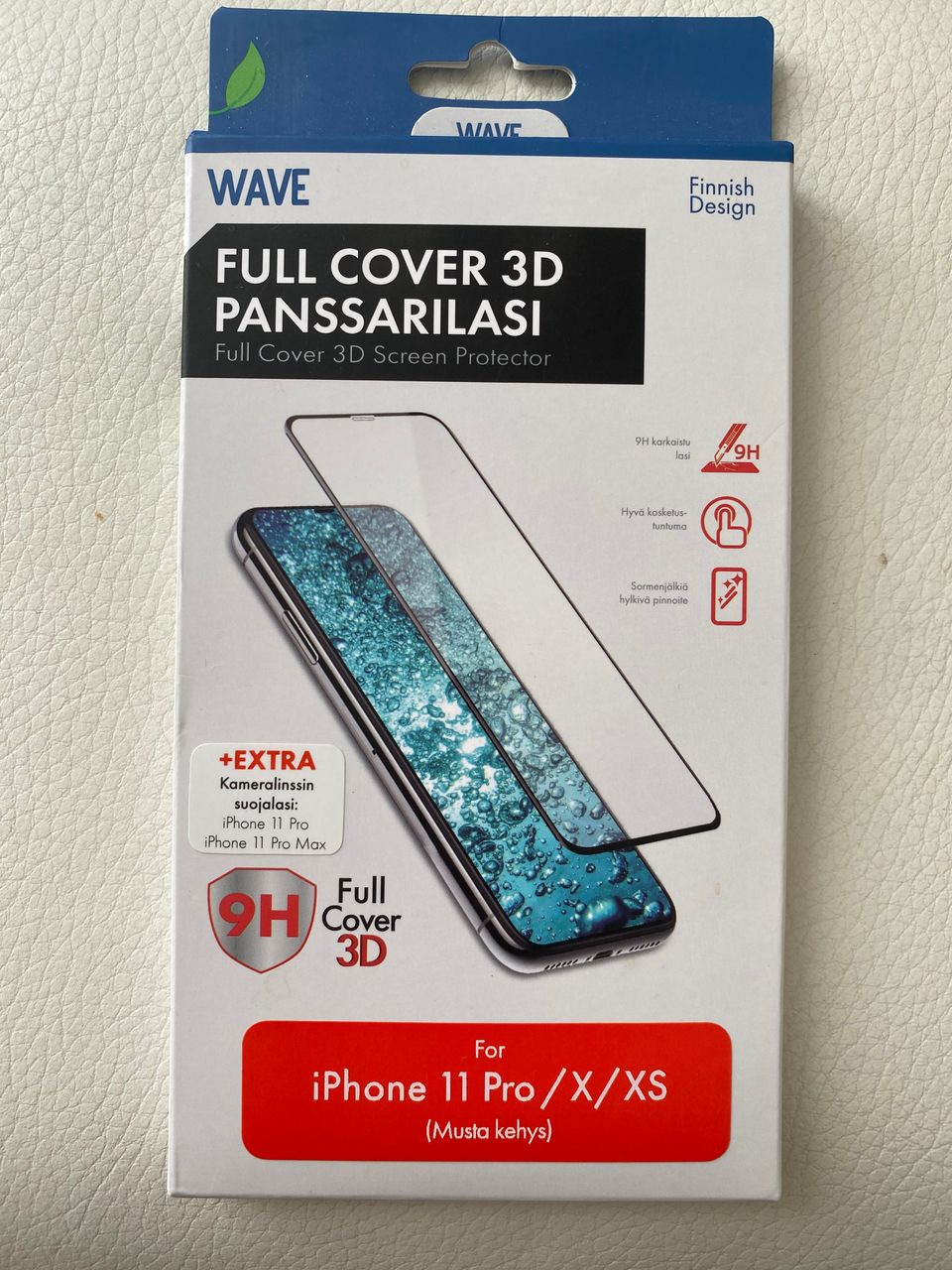 Wave Full Cover 3D Panssarilasi, Apple iPhone 11 Pro / X / XS
