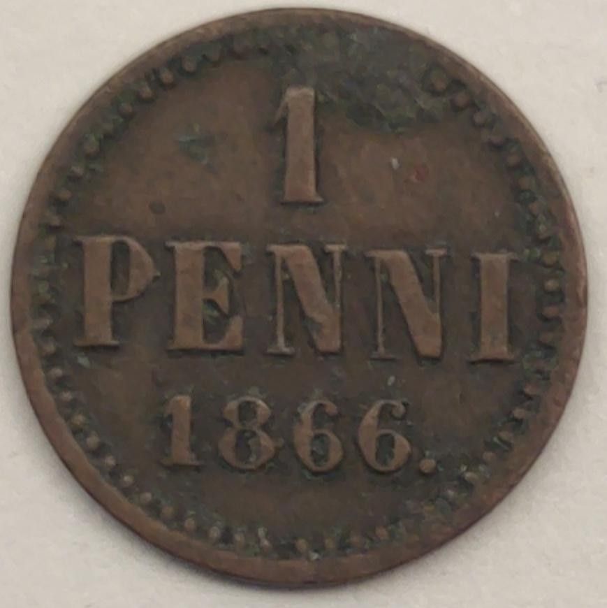 1 penni 1866. Alexander II