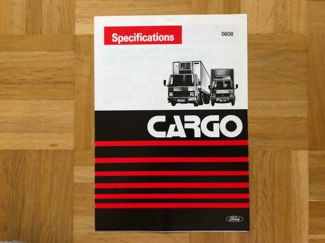 Esite Ford Cargo 1982, 2 erilaista, 608 ja 808, 7 eur/kpl