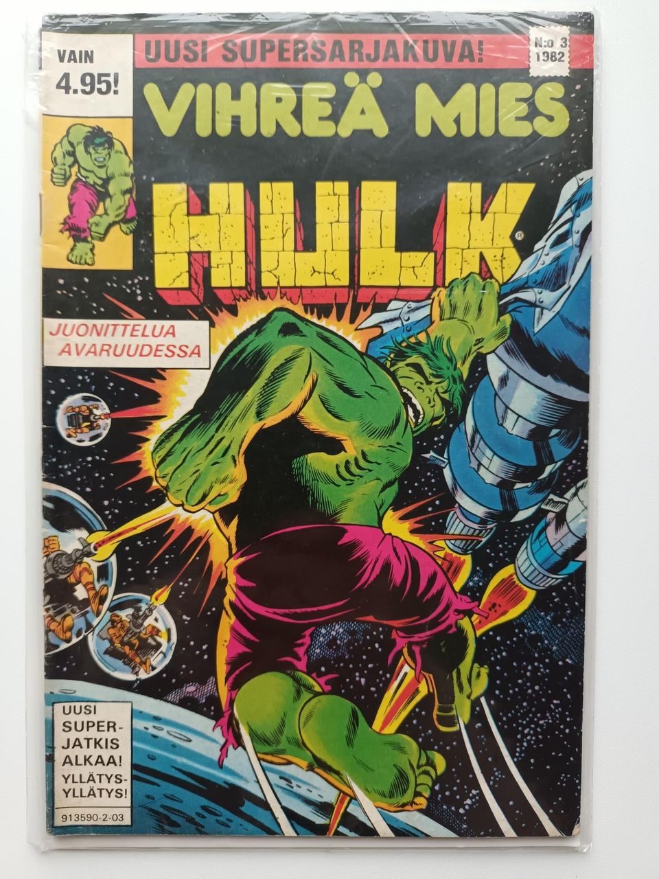 Vihreä mies Hulk, n:o 3/ 1982
