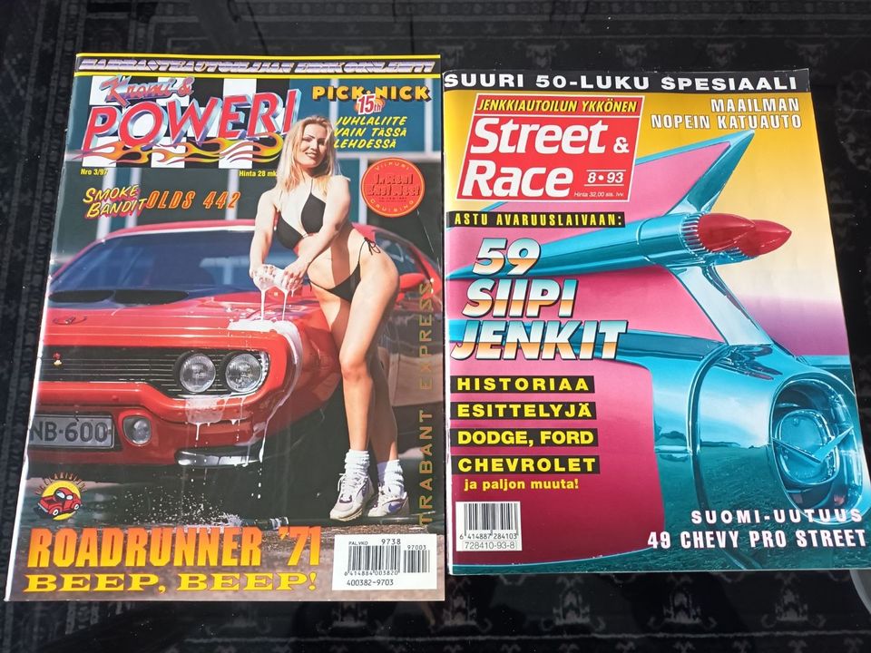 street&race, v8 magazine ja kromi&power lehtiä