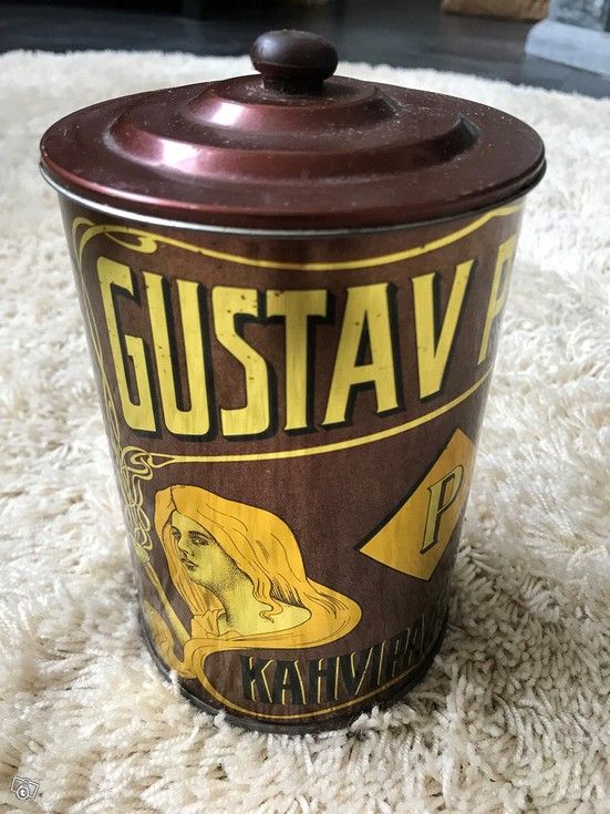 Vanha peltipurkki Gustav Paulig 1976