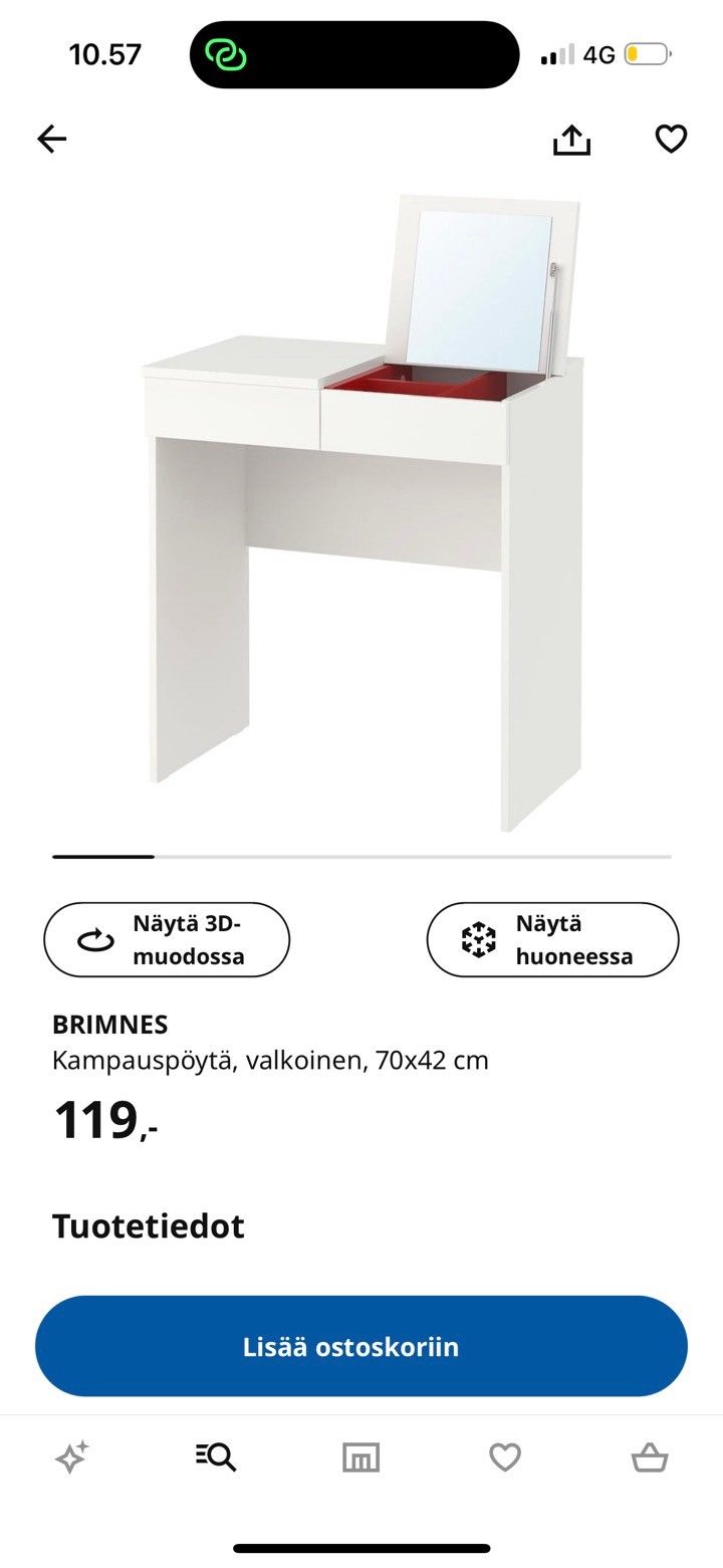 Ikean kampauspöytä