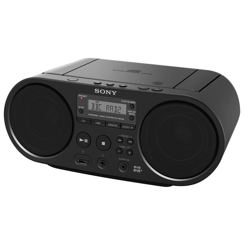 Sony ZS-PS55B CD soitin DAB+/FM radio (musta)