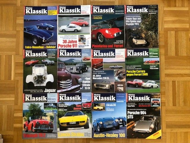 Motor Klassik lehti vuosikerta 1993, kaikki 12 numeroa