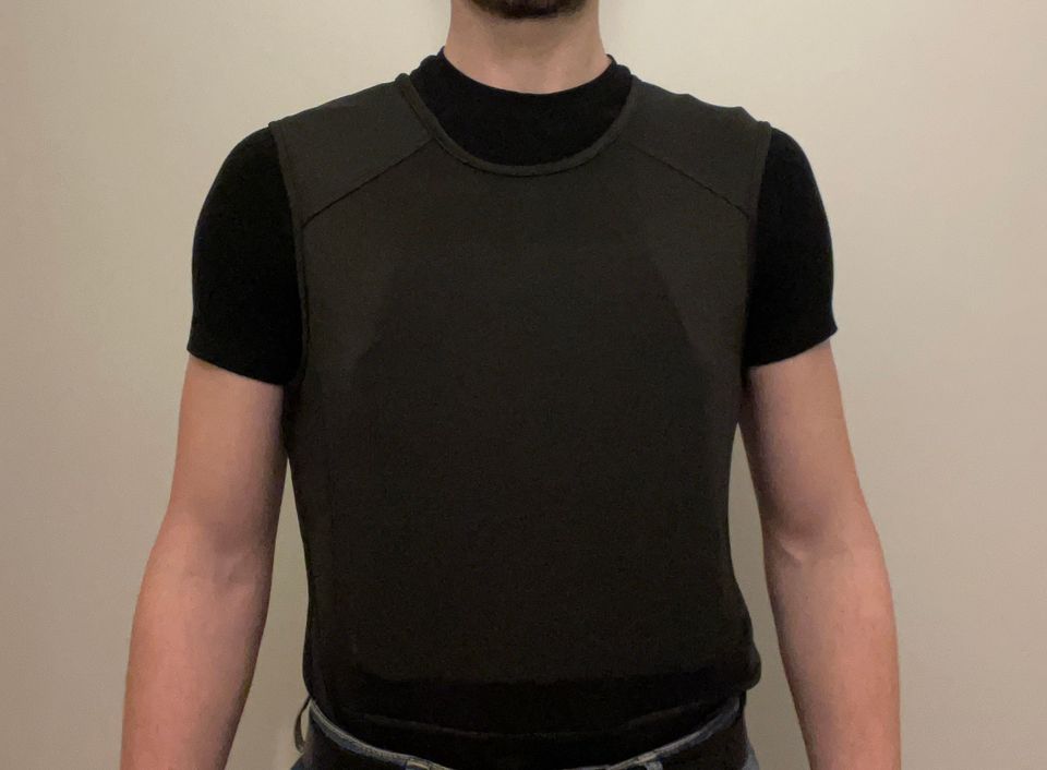 Body armor vest with lvl IIIA flexible plates