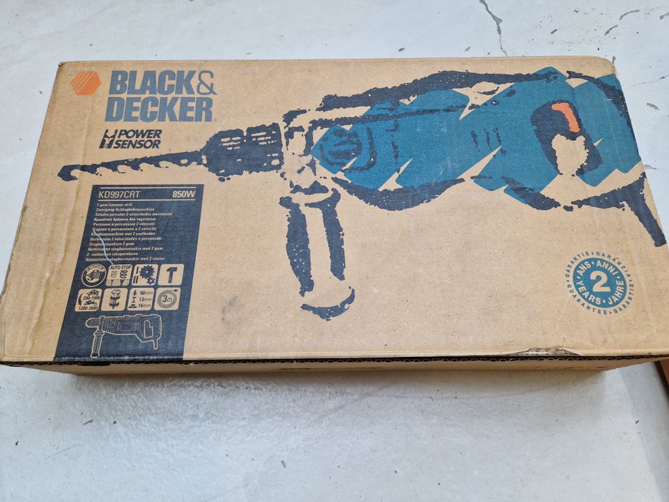 Iskuporakone, Black & Decker 850W, käyttämätön