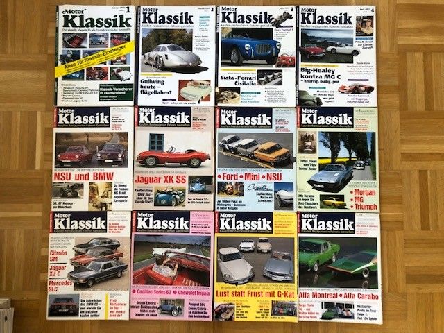 Motor Klassik lehti vuosikerta 1992, kaikki 12 numeroa