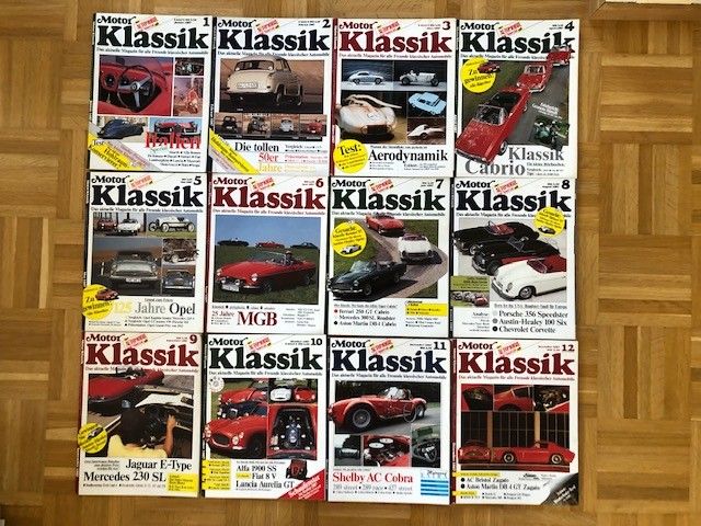 Motor Klassik lehti vuosikerta 1987, kaikki 12 numeroa